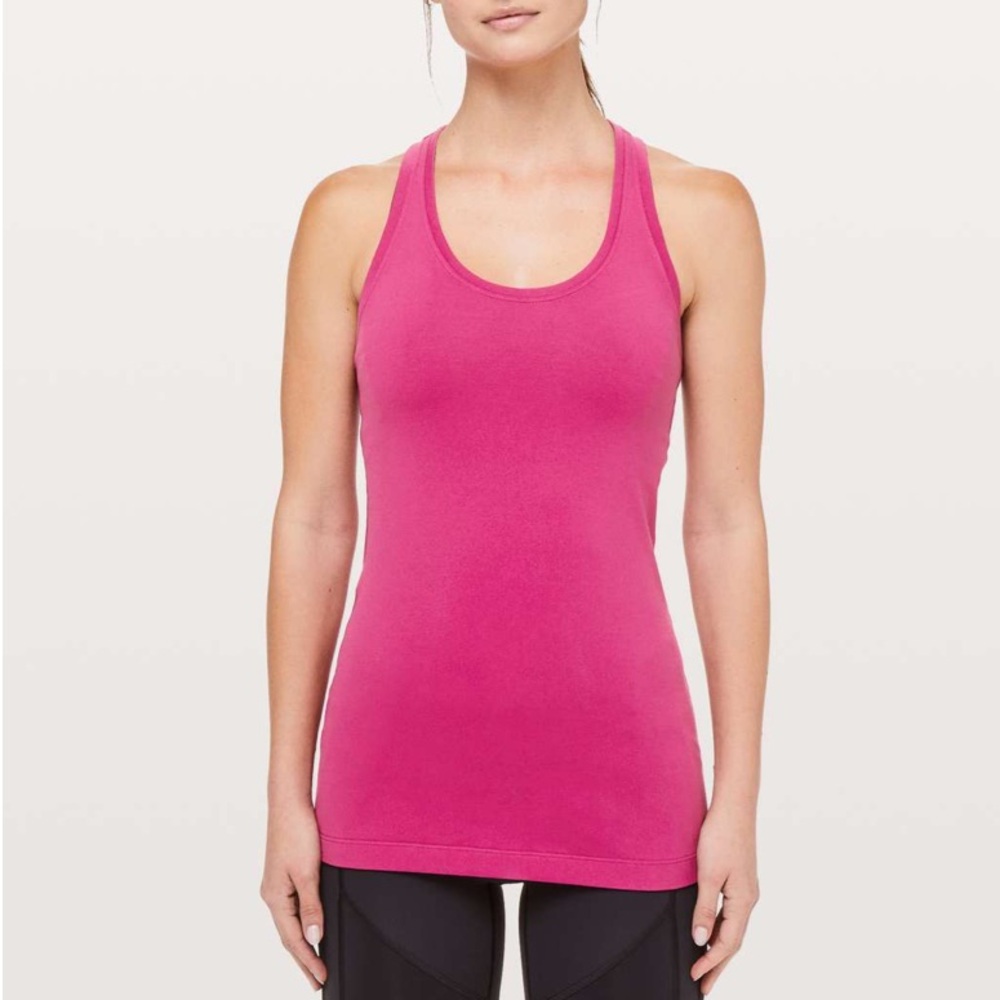 Lululemon cool racerback II *luon light 4 raspberry pink tank top yoga NWT